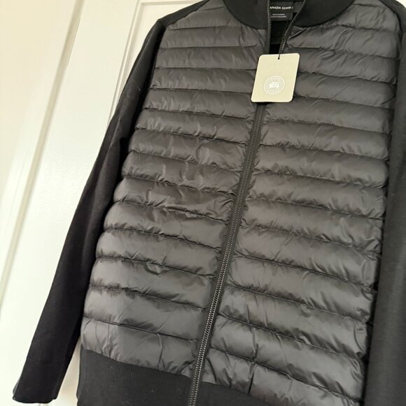 NWT Canada Goose Hybridge Knit Packable Jacket Black Down Quilted Panel Sz XS - Picture 5 of 7